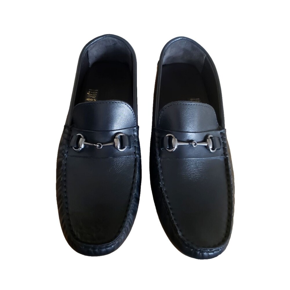 NEW To Boot New York Hilton Black Leather Horse bit Loafers Men's Size 12 $395